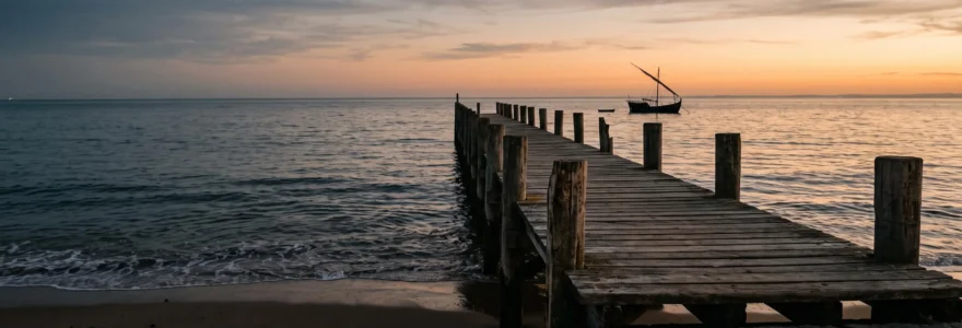 Photographie éditoriale symbolisant le lien historique et culturel entre le Portugal et le Brésil à travers l'océan Atlantique